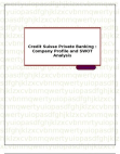 Credit Suisse Private Banking : Company Profile and SWOT Analysis