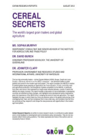 Cereal Secrets: The world’s largest grain traders and global agriculture