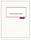 Indian Supplier Report
