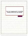 The Iron Supplement: A monthly review of the iron ore market