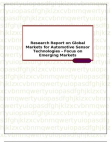 Research Report on Global Markets for Automotive Sensor Technologies - Focus on Emerging Markets