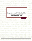 Report on Brazil Water Purifier Market Forecast and Opportunities, 2017