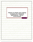 Report on Paints and coating products for industrial applications - Sector environment