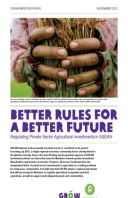 Better Rules for a Better Future: Regulating private sector agriculture