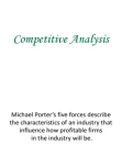 Competitive Analysis: Porter's five forces