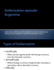Dollarization - Argentina