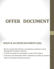 Mutual Fund Offer Document