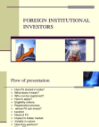Foreign Institutional Investors Explained