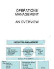 Overview & trends in operation mgmt