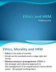 Ethics and Hrm