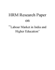 HRM research project on Labour Market in India and Higher Education