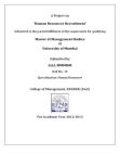 Summer Internship Project HR MBA MMS