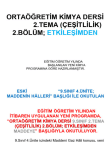 10. SINIF KİMYA 4. ÜNİTE: MADDENİN HÂLLERİ