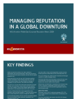 Managing Reputation in a Global Downturn (Presentation)