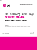 LG 30 inch Freestanding Electric Range LRE30755