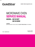 LG GoldStar MV1610 Microwave Service Manual