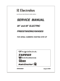 Frigidaire 30 Inch and 40 Inch Electric Freestanding Ranges Service Manual