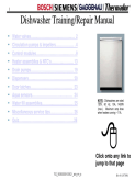 Bosch Siemens Gaggenau Thermador Dishwasher Training