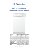 Frigidaire 2007 18 inch Dishwasher Service Manual