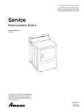 Amana Home Laundry Dryer Service Manual