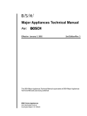 BSH Major Appliances Technical Manual BOSCH 2nd Edition Rev 3