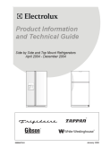 Frigidaire Refrigerator Product Information and Technical Guide SxS & TM Service Manual 5995427241