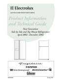 Frigidaire Refrigerator Product Information and Technical Guide SxS & TM Service Manual 5995383824