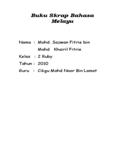 Buku Skrap Bahasa Malaysia 2