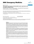 The nature and causes of unintended events reported at ten emergency departments