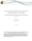 User empowerment and choice in downloading software