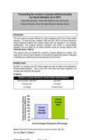Forecasting numbers of people affected annually by natural disasters up to 2015