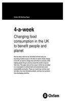 4-a-week: Changing food consumption in the UK to benefit people and planet