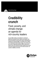 Credibility Crunch: Food, poverty, and climate change: an agenda for rich country leaders