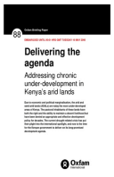 Delivering the Agenda: Addressing chronic underdevelopment in Kenya’s arid lands