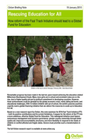 Rescuing Education for All: How reform of the Fast Track Initiative should lead to a Global Fund for Education
