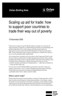 Scaling Up Aid for Trade: How to support poor countries to trade their way out of poverty