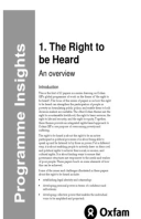 The Right to be Heard: An overview