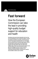 Fast Forward: How the European Commission can take the lead in providing high quality budget support for education and health
