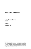 Oxfam GB in Partnership: A Global Strategic Evaluation 2006/07