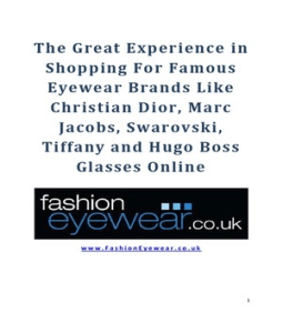 Marc Jacobs, Swarovski, Tiffany and Hugo Boss Glasses Online Marc Jacobs, Swarovski, Tiffany and Hugo Boss Glasses Online