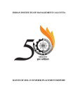 Summer Internship Report of IIM Calcutta