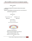 Effect of antibiotics on growth curve by using micro organisams