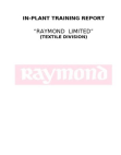Project Report on RAYMOND