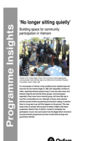 No Longer Sitting Quietly: Building space for community participation in Vietnam