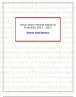 Indian Dairy Market Report & Forecasts 2012 - 2017